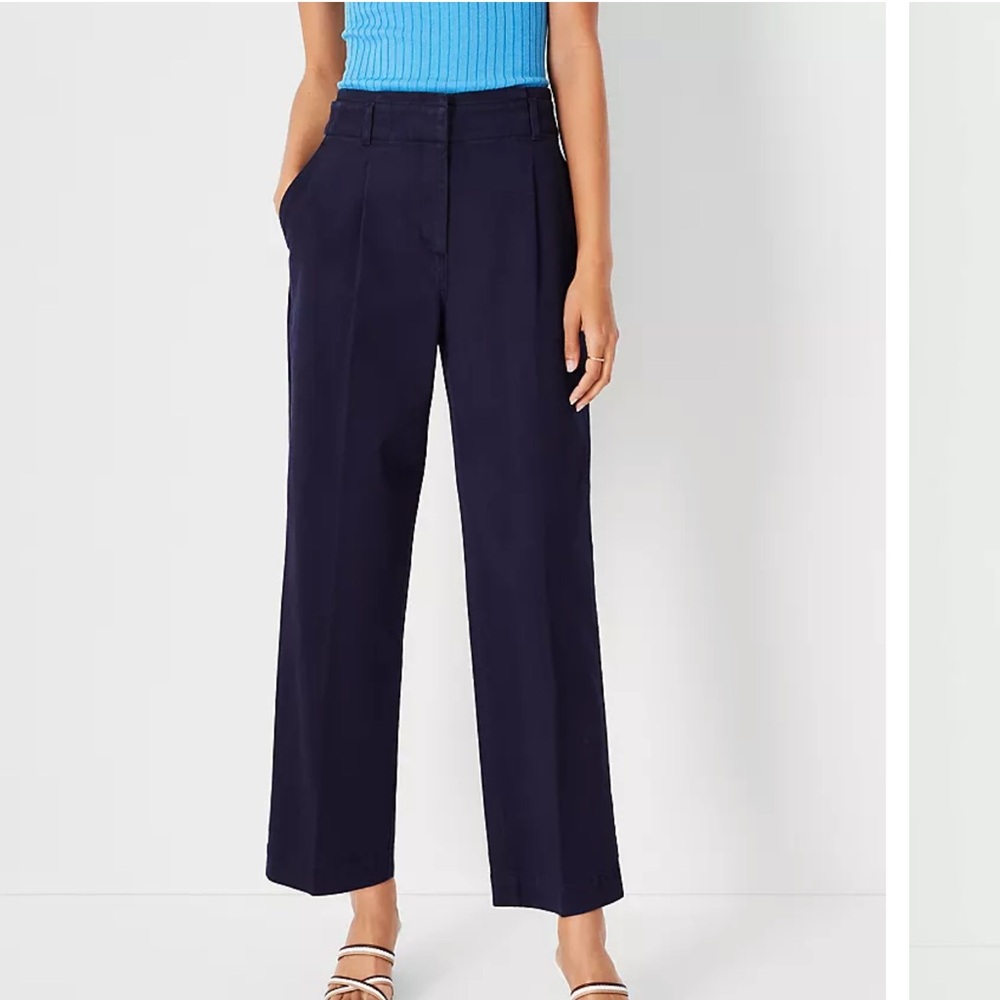 NWT Ann Taylor High Rise Ankle Pants in Navy - Size 10